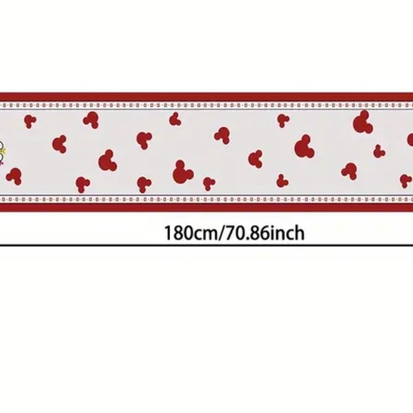 13x72 Table Runner Disney Hidden Mickey Mouse Christmas Tree Fabric Mantel Scarf - Picture 3 of 5